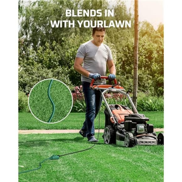 15 FT Outdoor Extension Cord for Christmas, Weatherproof 16/3 SJTW Power Cable - Picture 7 of 7